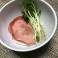 みりん調味料's cooksnap of when they made レンジで簡単ハムエッグ.