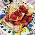 在宅勤務のおじさん's cooksnap of when they made フレンチトーストいちごソース添え.