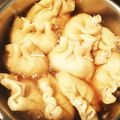 spicy_juno's cooksnap of when they made 鶏ひき肉の油揚げ袋煮.