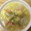 かおり♡♡♡'s cooksnap of when they made 白菜とカニカマのとろりんスープ♪.