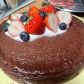 二度寝から目が覚めた's cooksnap of when they made バレンタインに☆濃厚チョコチーズケーキ.