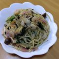 たちんぺ's cooksnap of when they made 海老とほうれん草・バター醤油の和風パスタ.