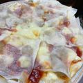Nちびママ's cooksnap of when they made シューマイの皮で簡単ピザ♫♬.