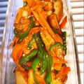 にこふわわ's cooksnap of when they made 野菜天と人参とピーマンのきんぴら.