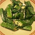 はるひやま's cooksnap of when they made オクラの粉チーズ炒め.