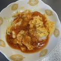 くまレンジ's cooksnap of when they made 夕べの残りで☆とろ～りエビチリ天津丼.