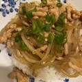 海老ふりゃ〜's cooksnap of when they made もやしの鶏そぼろ煮.