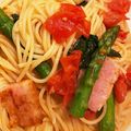 cookcook's cooksnap of when they made アスパラ＆ベーコンのトマトパスタ♪.