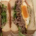 chou*'s cooksnap of when they made 贅沢至福＊挽肉ステーキと卵のホットサンド.