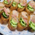 marimomori's cooksnap of when they made オープンいなり♡パーティ♡お正月♡お寿司.