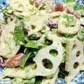 who‐ka's cooksnap of when they made 今日は和風洋風？蓮根とお豆のデリ風サラダ.