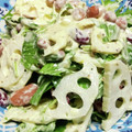 who‐ka's cooksnap of when they made 今日は和風洋風？蓮根とお豆のデリ風サラダ.