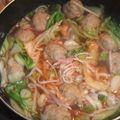 きらり流れ星's cooksnap of when they made あったか1人鍋②　肉団子＆野菜.