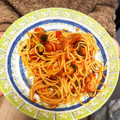 さき8888's cooksnap of when they made 簡単✨サバ缶ときのこのトマトソースパスタ.