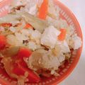 柴犬のお顔☆'s cooksnap of when they made 炊飯器に入れるだけ♪鶏ごぼう炊き込みご飯.