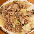 おとーたん's cooksnap of when they made 大根と長ねぎの塩そぼろ餡。とろとろです。.