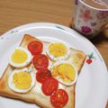 ﾋﾟﾛﾐ♡'s cooksnap of when they made ＊トマトとゆで卵のマヨチーズトースト＊.