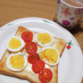 ﾋﾟﾛﾐ♡'s cooksnap of when they made ＊トマトとゆで卵のマヨチーズトースト＊.