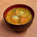 島子☆'s cooksnap of when they made キムチ&トマトと玉ねぎのお味噌汁.