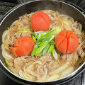 chi−ちゃん's cooksnap of when they made まるごとトマトと豚のすきやき鍋.
