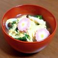 チコリママ's cooksnap of when they made 食材3つ♪キノコの卵とじ雑煮.