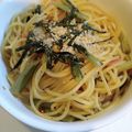 ミロ9607's cooksnap of when they made 野沢菜とベーコンの大人パスタ.