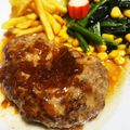 CREA818's cooksnap of when they made 再現♡びっくりドンキー風ハンバーグ.