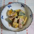 mmameco's cooksnap of when they made カボチャとベーコンのデリ風サラダ.