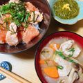 速めのパブロ's cooksnap of when they made サーモンの炙り丼.