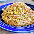 ばぢこ's cooksnap of when they made 簡単で美味しいもやしとカニかまの中華あえ.