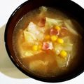 つよまり's cooksnap of when they made キャベツとコーンの洋風味噌汁.