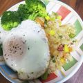 そらてんママ's cooksnap of when they made ガーリックピラフ風な炒めご飯.