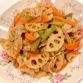 悠LOVE航's cooksnap of when they made 豚肉と野菜の酢炒め.