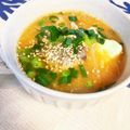 みなとのまんま's cooksnap of when they made 韓国風♪もやしと鯖缶の旨辛胡麻味噌スープ.