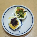 ラリー＆サラ's cooksnap of when they made 簡単☆ゆで卵にあかりマヨ海苔のせ.