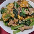 だぁしま's cooksnap of when they made ご飯が進む！簡単☆小松菜と豚肉の卵炒め.