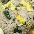 ゆけり３兄弟's cooksnap of when they made ほうれん草（青菜）と卵の彩りおにぎり.