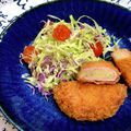 お料理ニャロメ's cooksnap of when they made ポテサラ入りハムカツ.