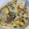 yu228's cooksnap of when they made 蓮根とベーコンの卵炒め.
