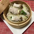 Laufen's cooksnap of when they made 豚肉の大葉巻きせいろ蒸し.