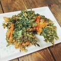 きゃんぴぃ's cooksnap of when they made 葉付きニンジンの米粉ミルクかき揚げ.