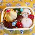 hime's cooksnap of when they made 幼稚園年少　雪だるま　お弁当.