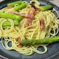 らこぴょん's cooksnap of when they made アスパラベーコンのガーリックオイルパスタ.
