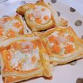 柴犬のお顔☆'s cooksnap of when they made 冷凍えびグラタンで♡簡単♡グラタンパイ♡.