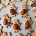 ぽめchan's cooksnap of when they made 三色がキュートなミケ猫クッキー.