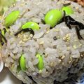 ゆけり３兄弟's cooksnap of when they made 枝豆塩昆布おにぎり【冷凍作り置き】.