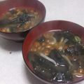 きらり流れ星's cooksnap of when they made 大好き♡なめことワカメの簡単味噌汁.