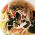 みーこ 's cooksnap of when they made 白だしで簡単。カニカマえのき豆腐のスープ.