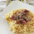 志波　琥珀's cooksnap of when they made サッポロ一番★塩らーめんカルボナーラ.
