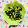 チェックのミニくま's cooksnap of when they made ほうれん草・キャベツといり卵のごまあえ♪.